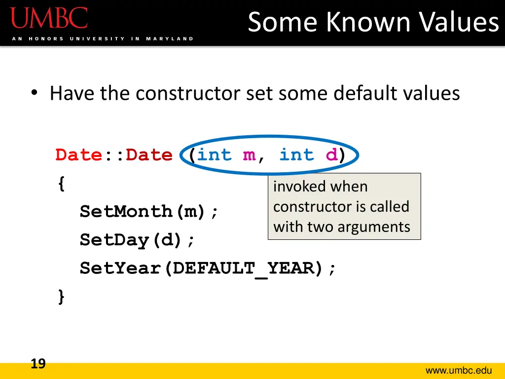 some known values