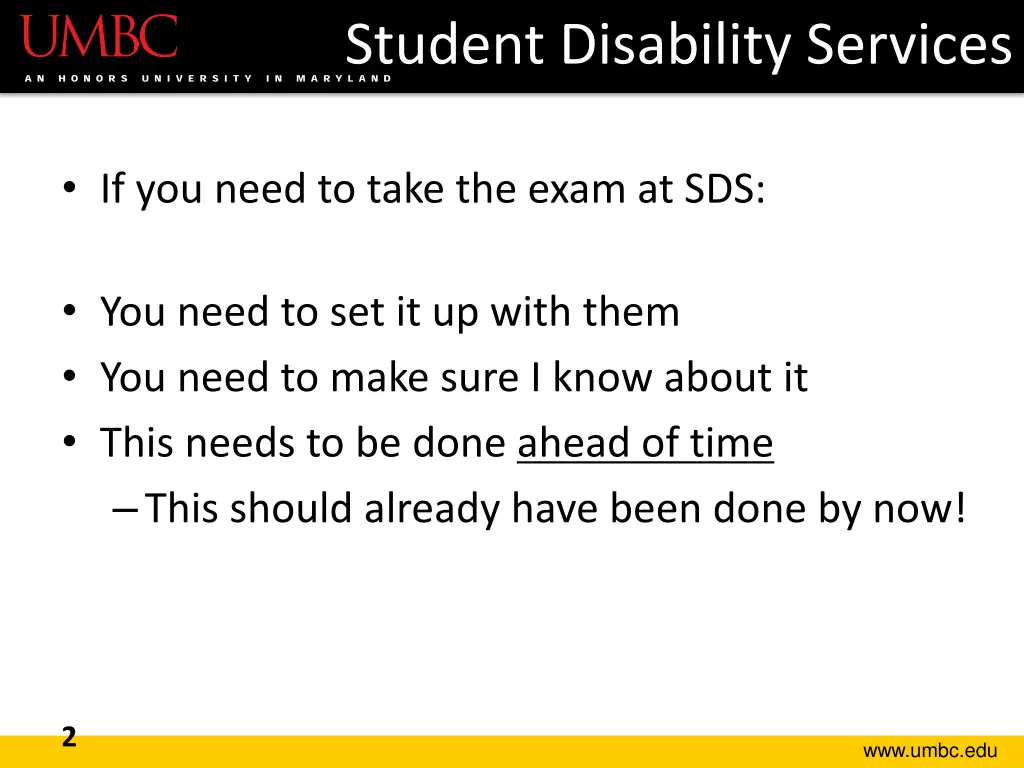 student disability services
