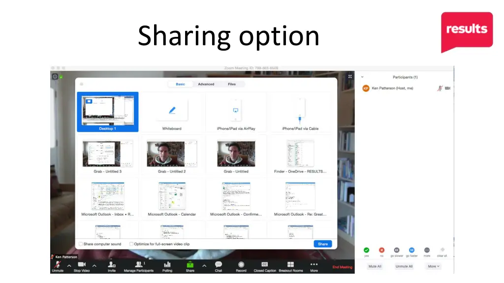 sharing option