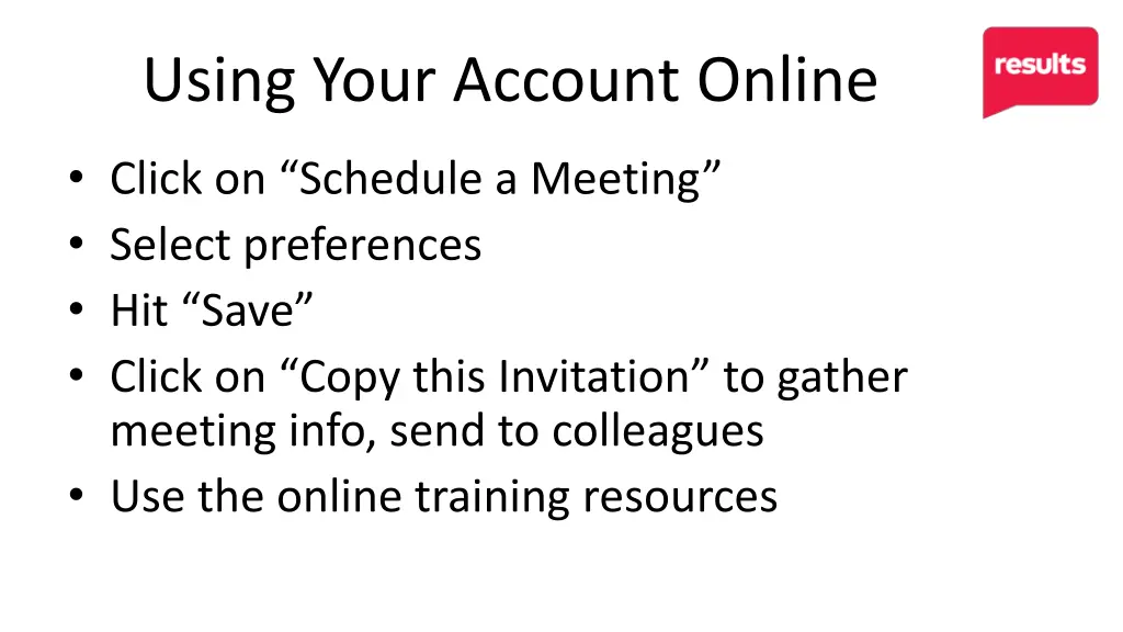 using your account online