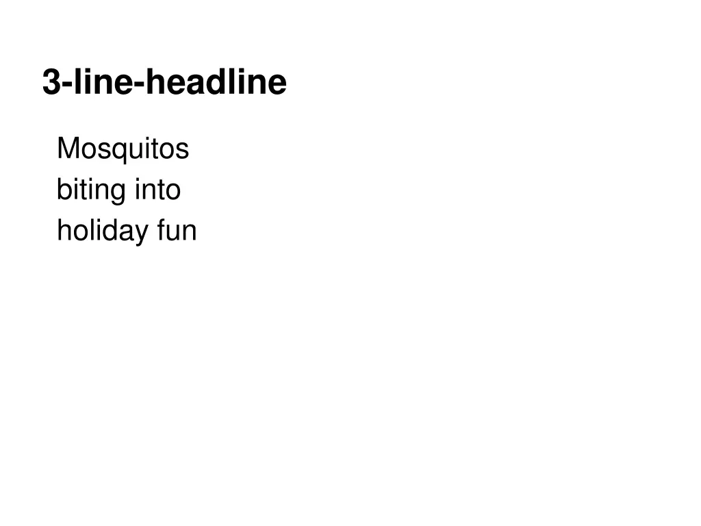 3 line headline