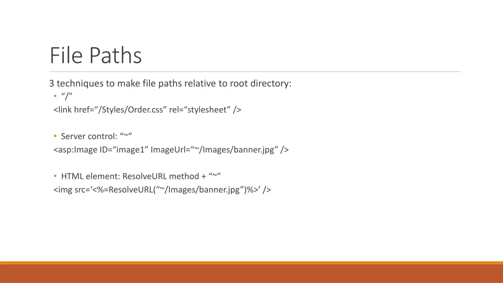 file paths