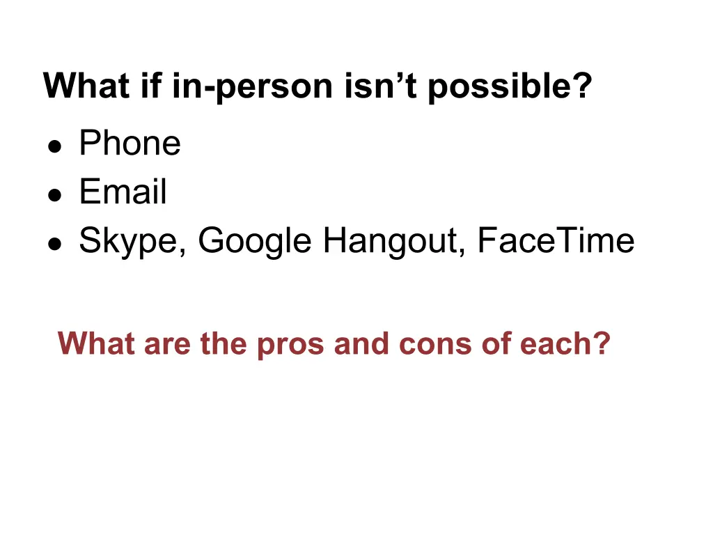 what if in person isn t possible