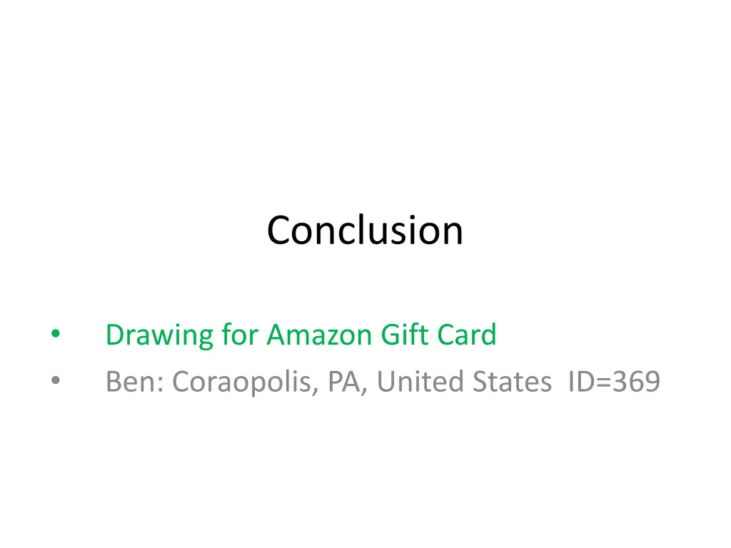 conclusion