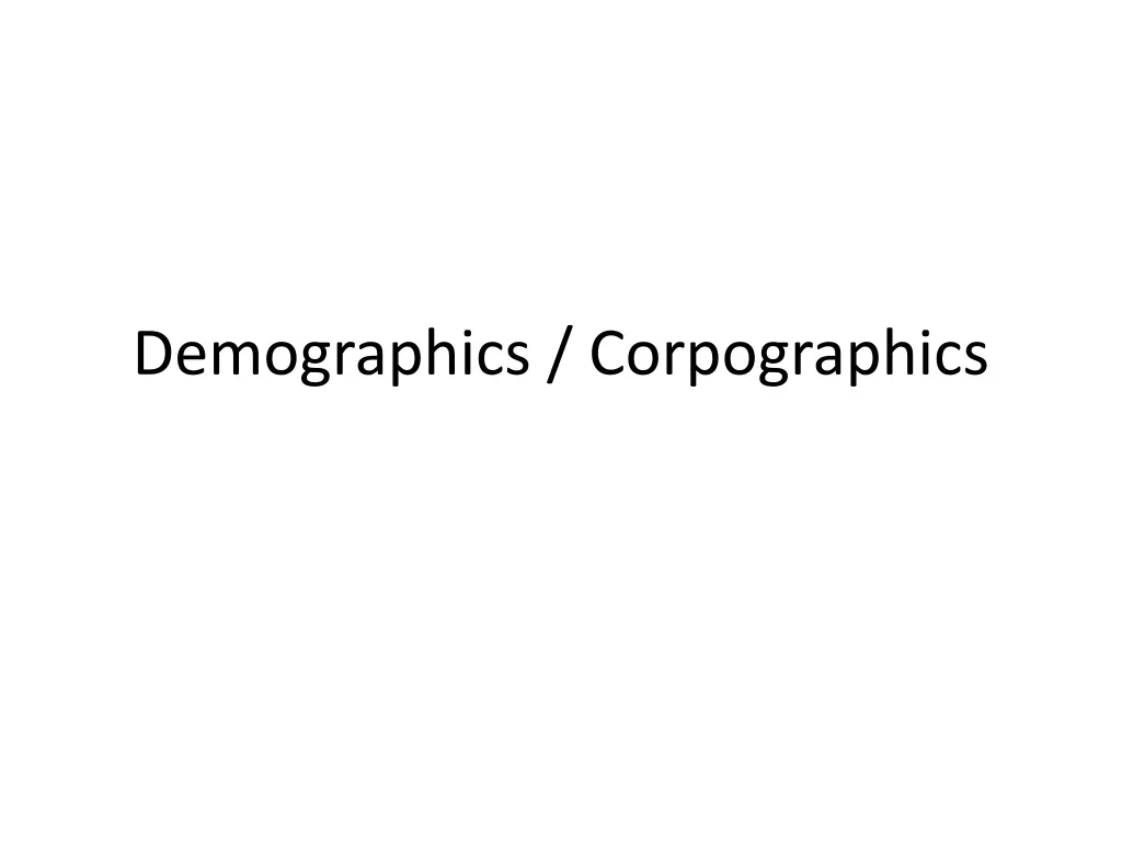 demographics corpographics