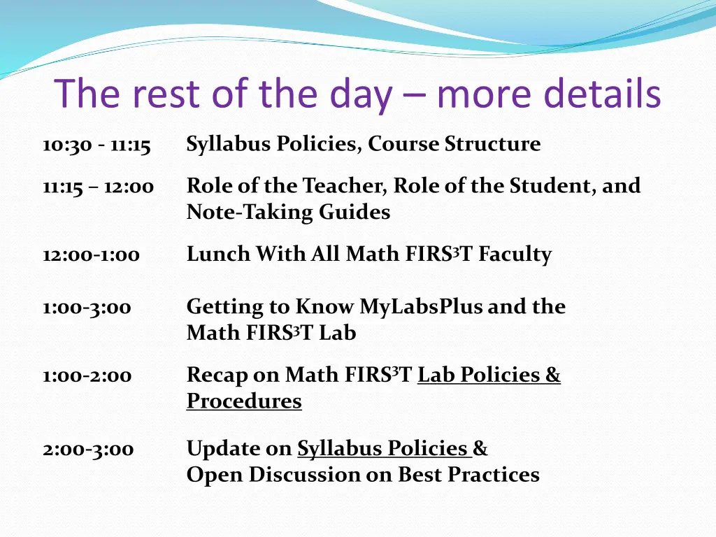 the rest of the day more details