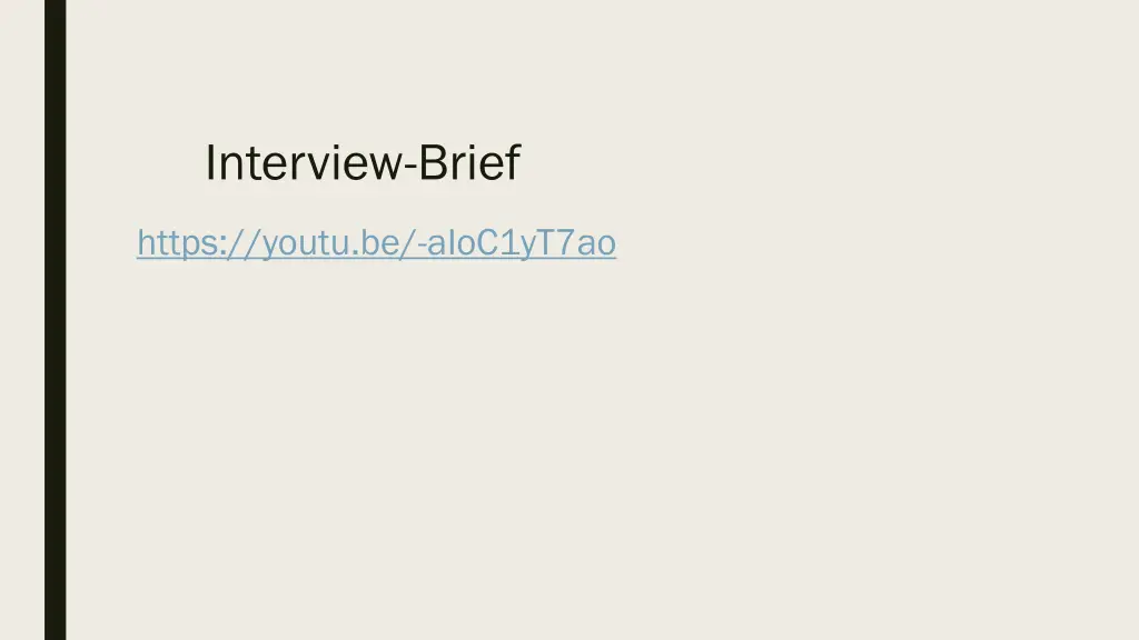 interview brief