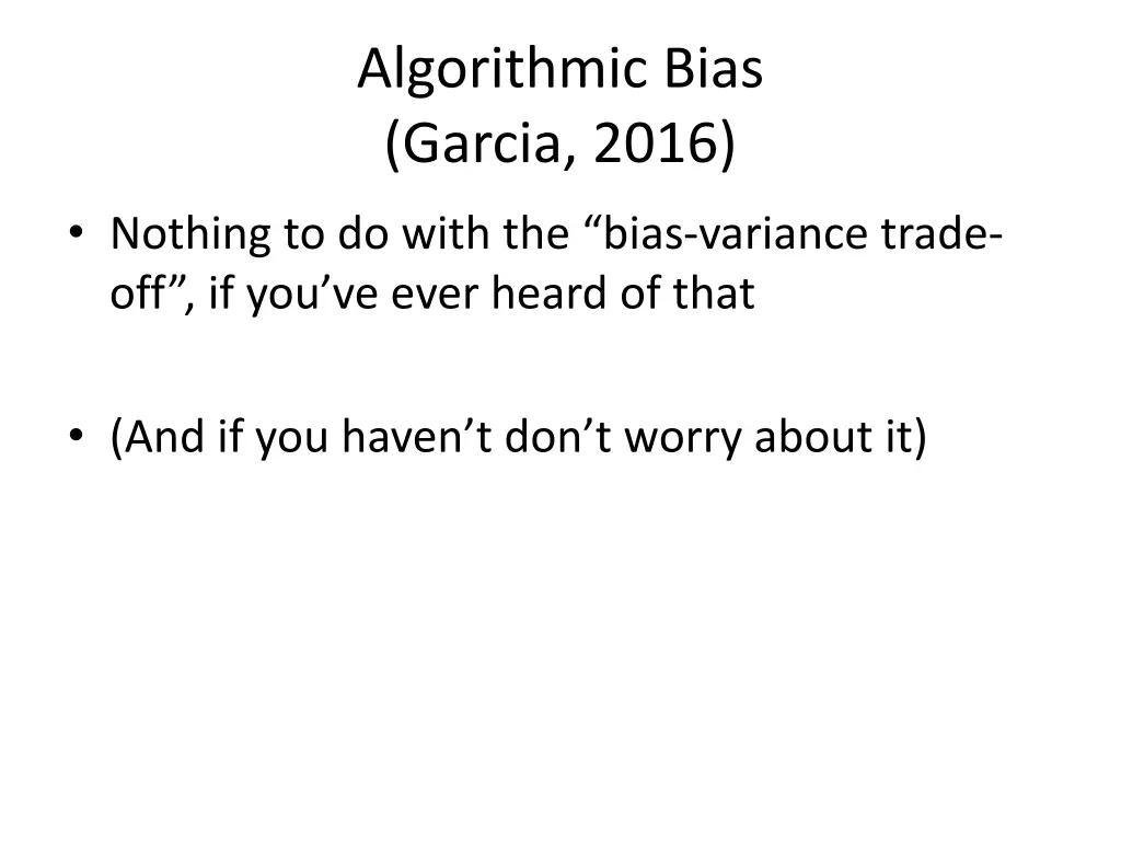 algorithmic bias garcia 2016