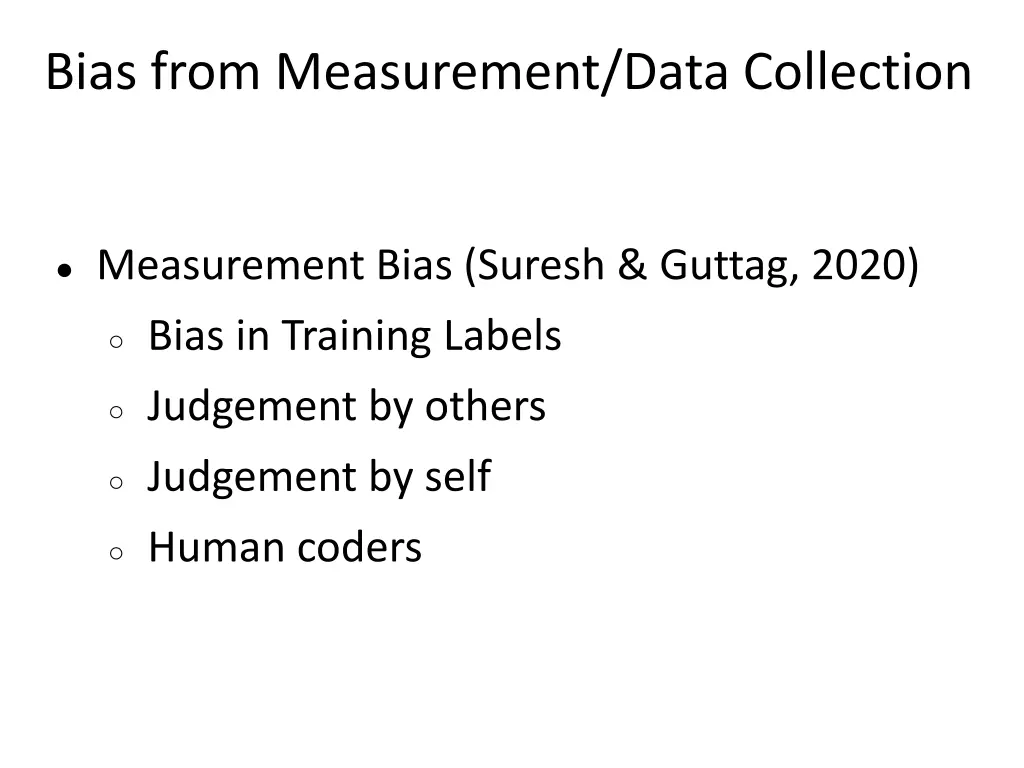 bias from measurement data collection 1