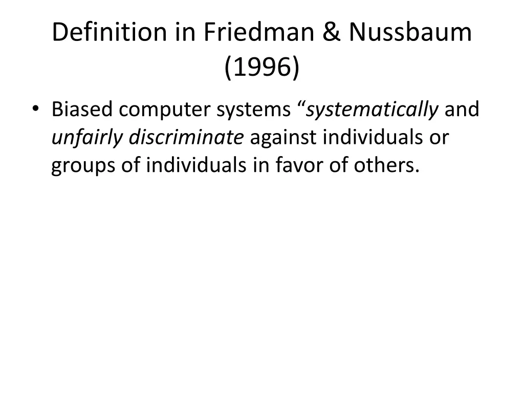 definition in friedman nussbaum 1996