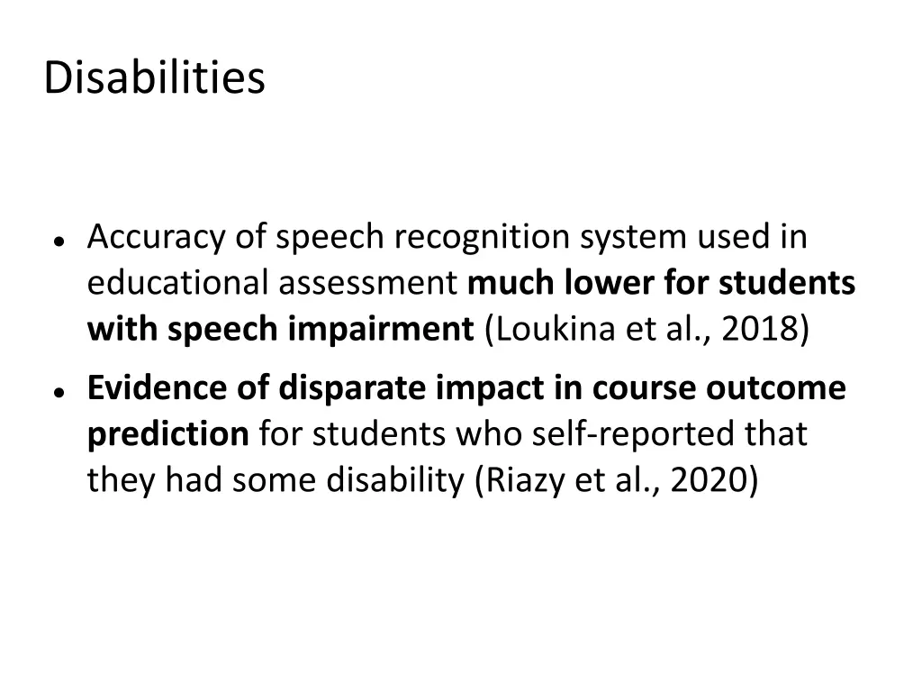 disabilities