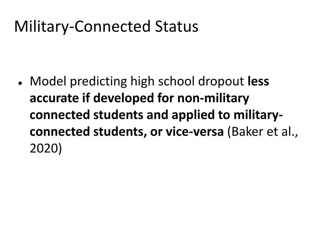 military connected status