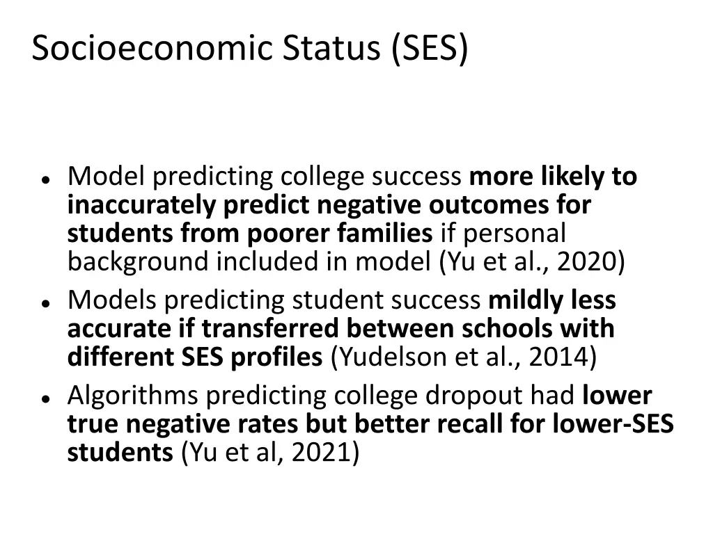 socioeconomic status ses
