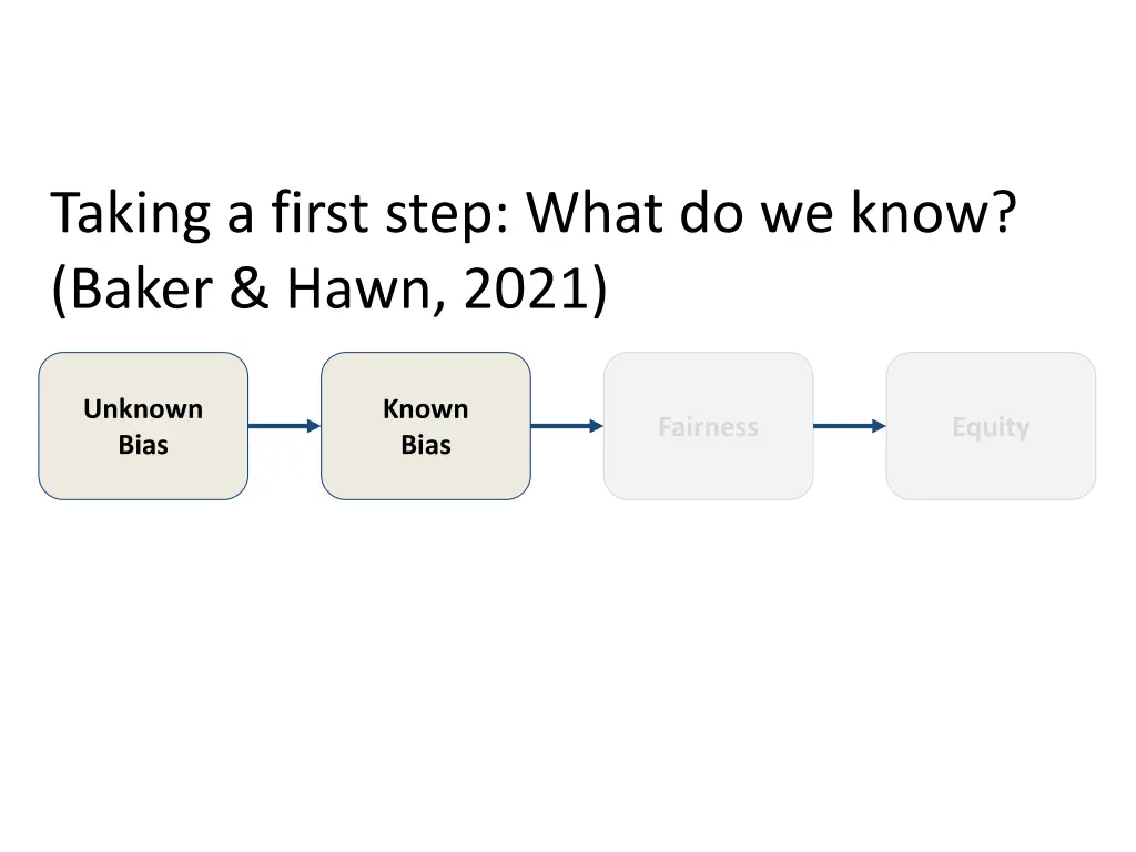 taking a first step what do we know baker hawn