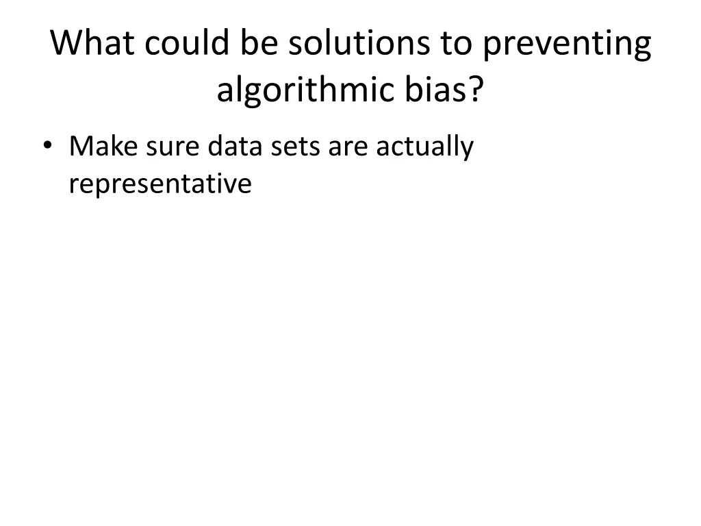 what could be solutions to preventing algorithmic 2
