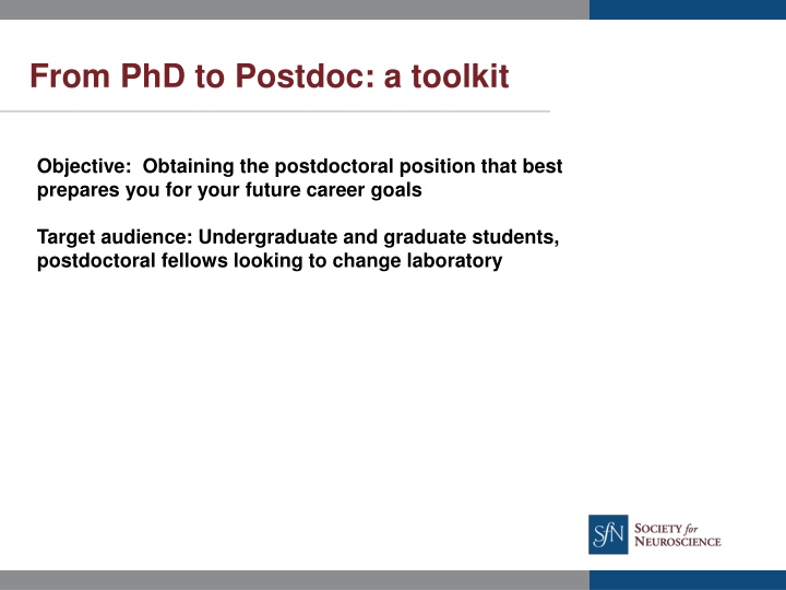 from phd to postdoc a toolkit