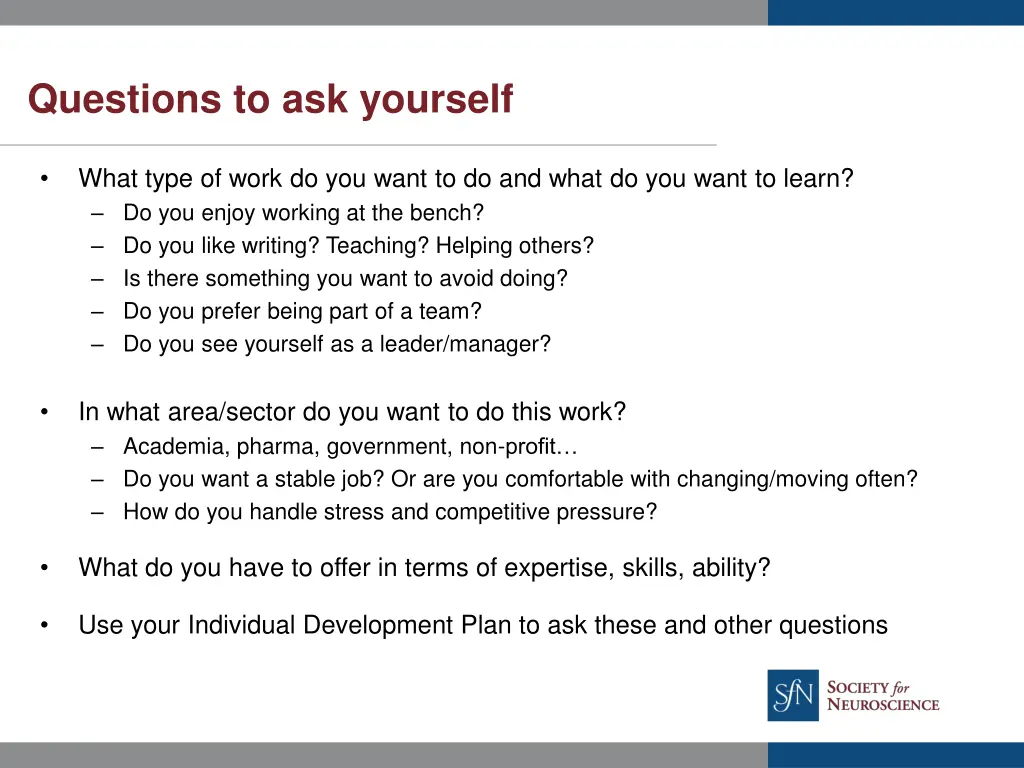 questions to ask yourself