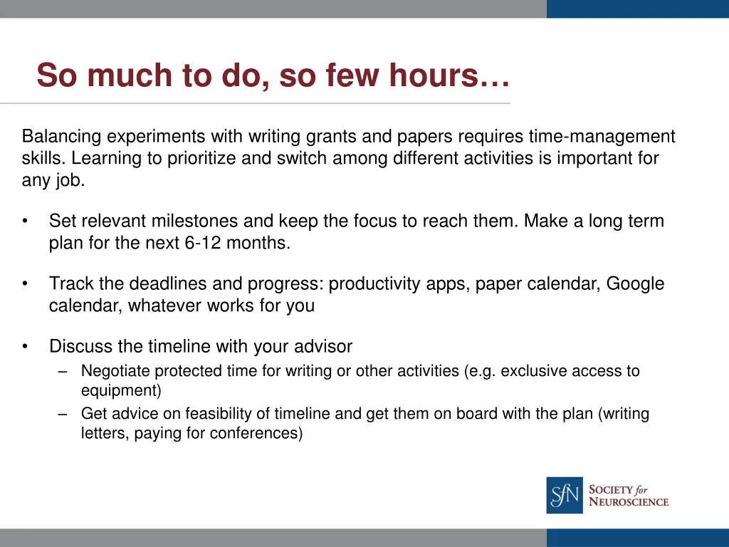 so much to do so few hours