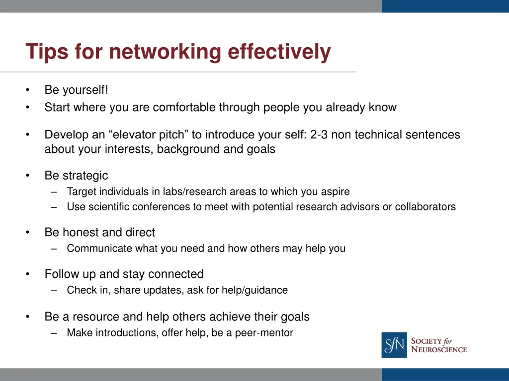 tips for networking effectively