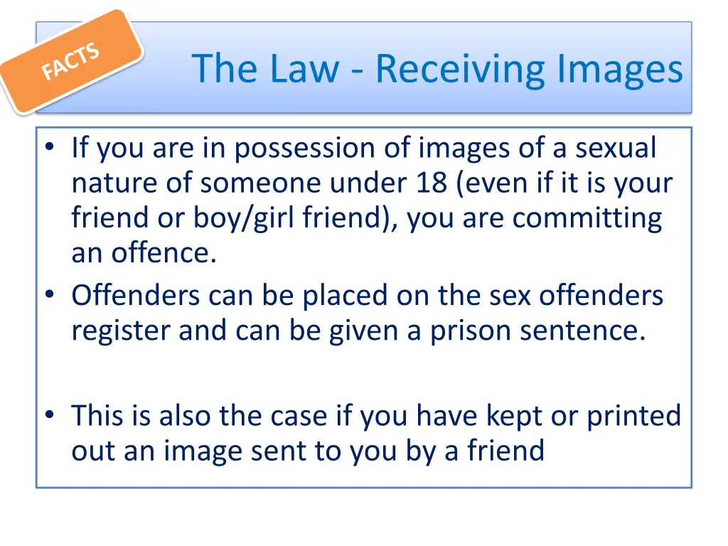 the law receiving images