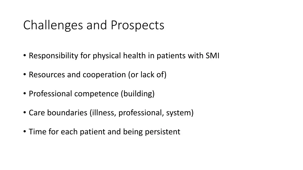 challenges and prospects