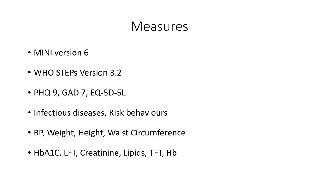 measures