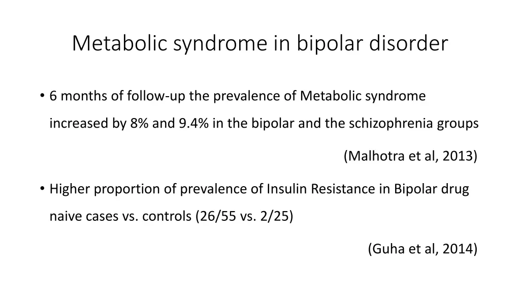 metabolic syndrome in bipolar disorder 1