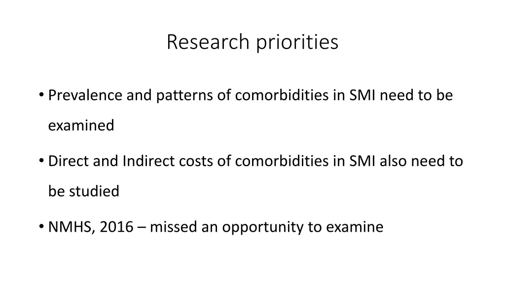 research priorities