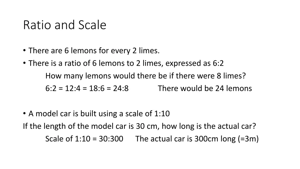 ratio and scale