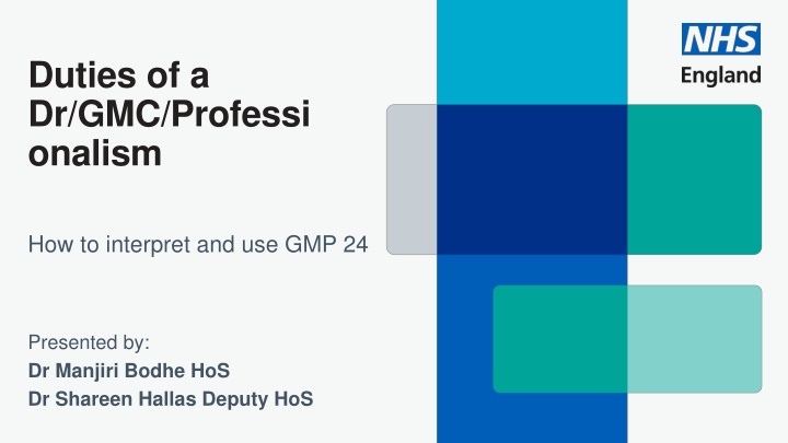duties of a dr gmc professi onalism