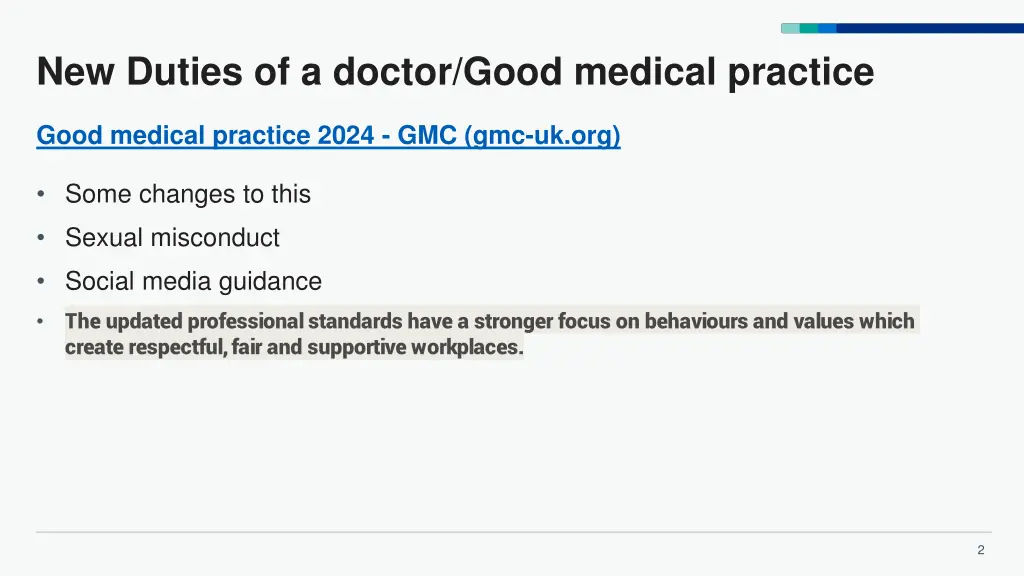 new duties of a doctor good medical practice