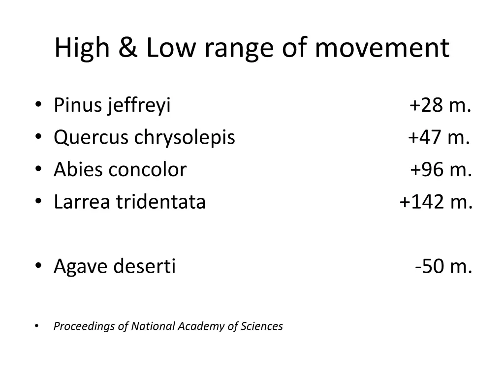 high low range of movement