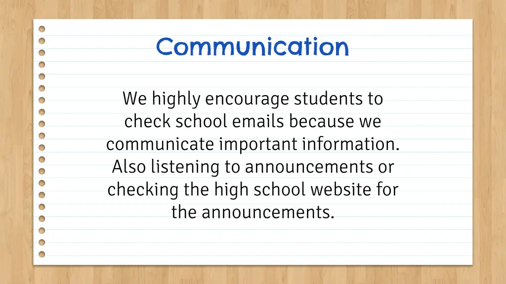 communication