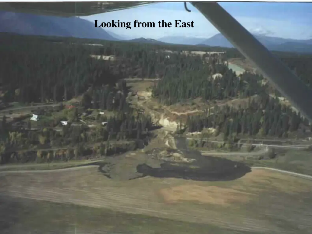 looking from the east