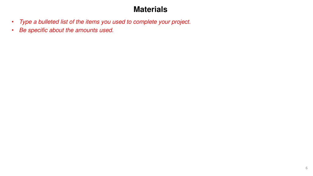 materials