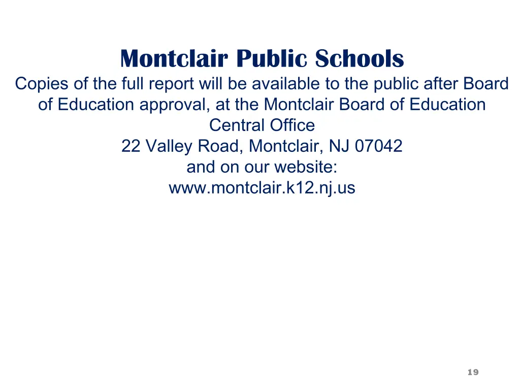 montclair public schools copies of the full