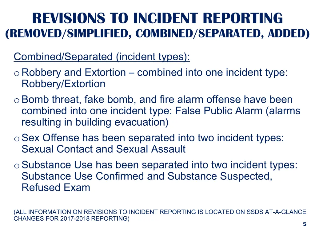 revisions to incident reporting removed 1