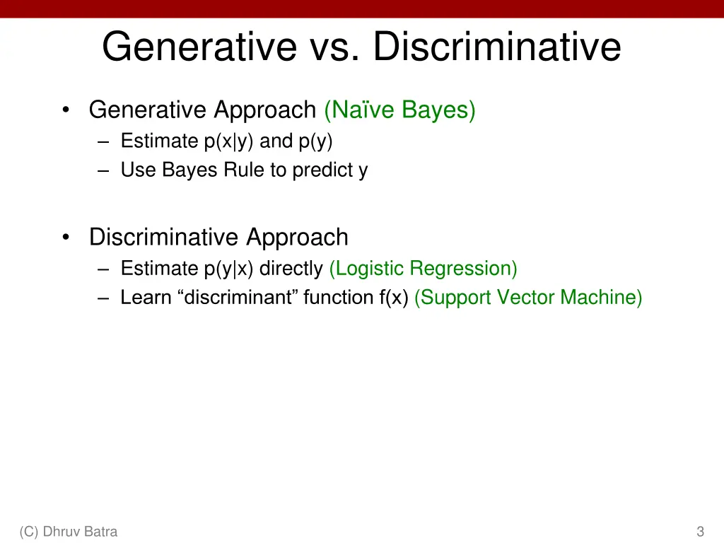 generative vs discriminative