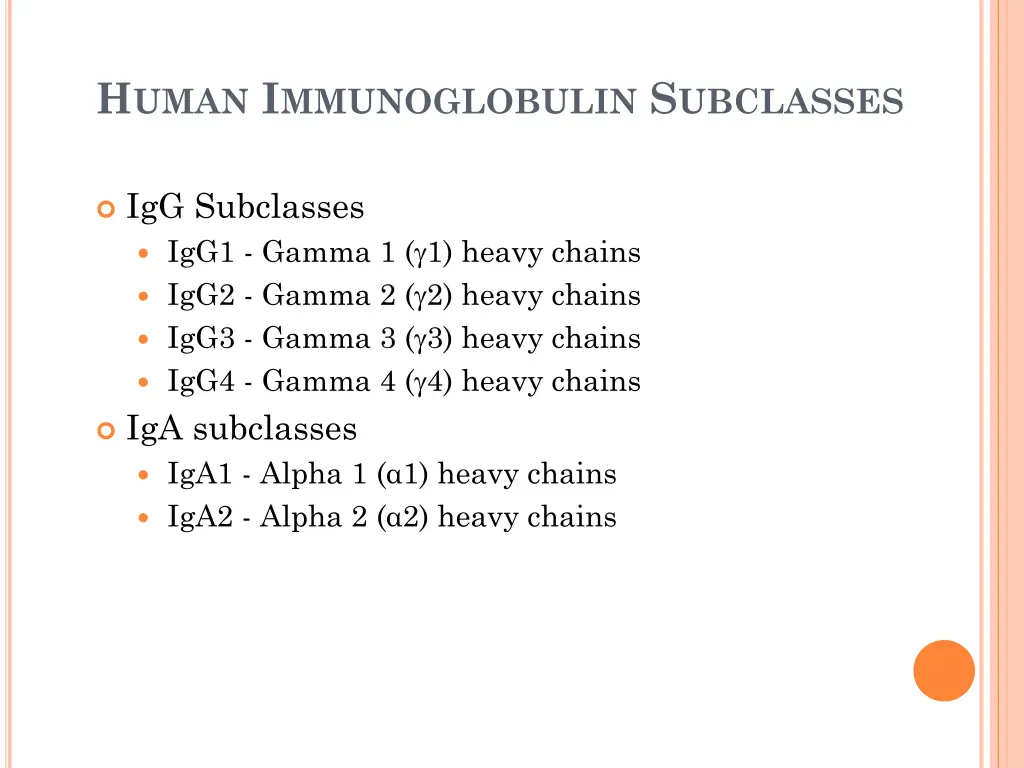 h uman i mmunoglobulin s ubclasses