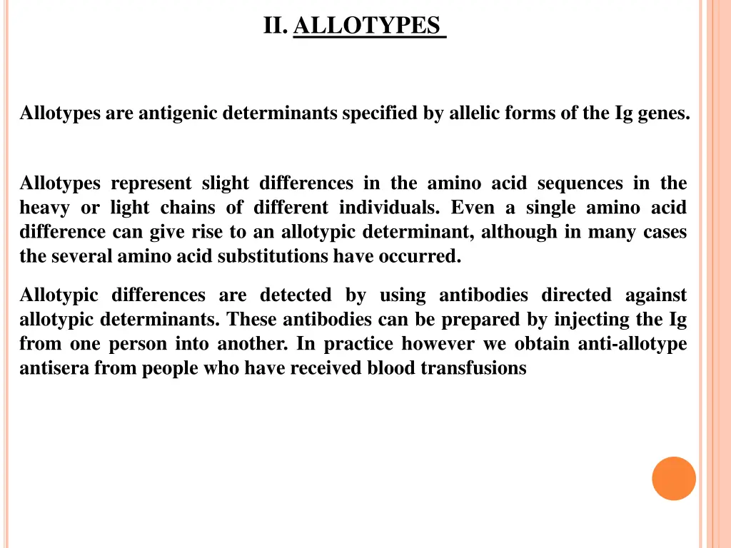 ii allotypes