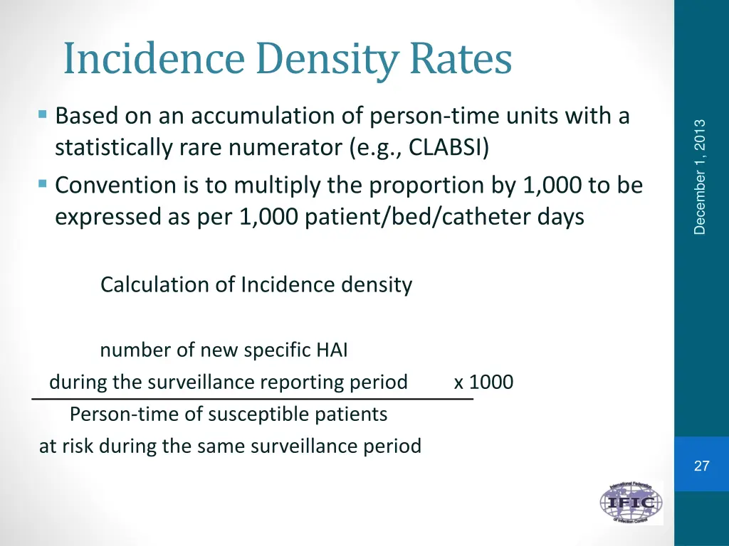 incidence density rates