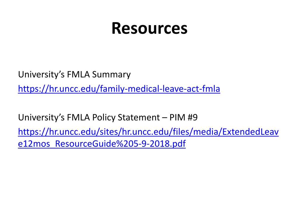 resources