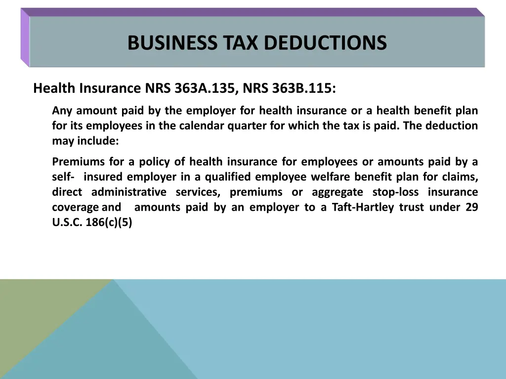 business tax deductions