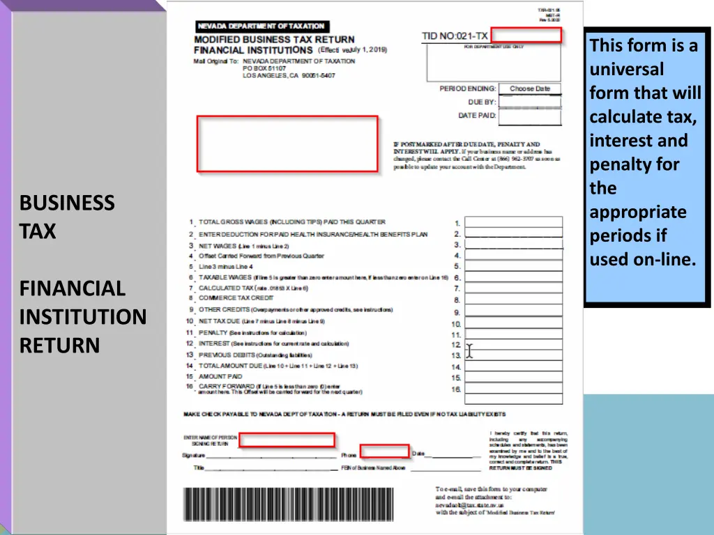 this form is a universal form that will calculate