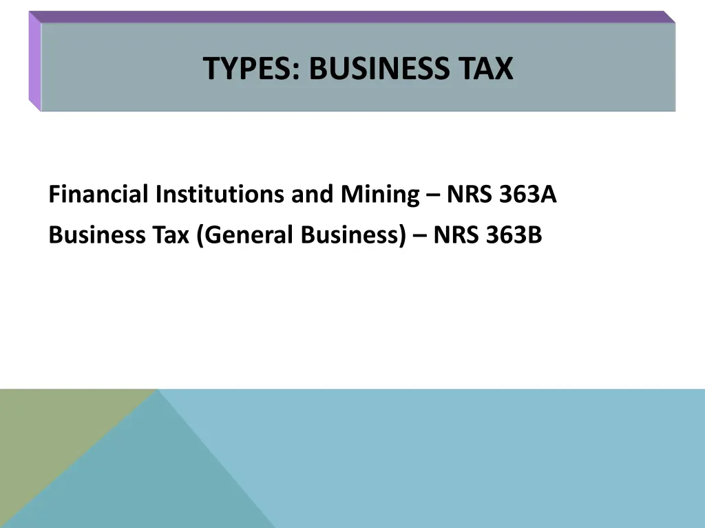 types business tax