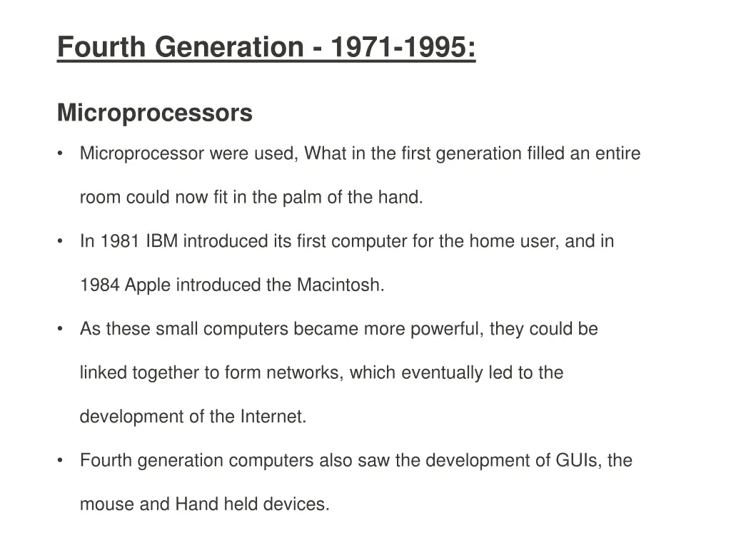 fourth generation 1971 1995