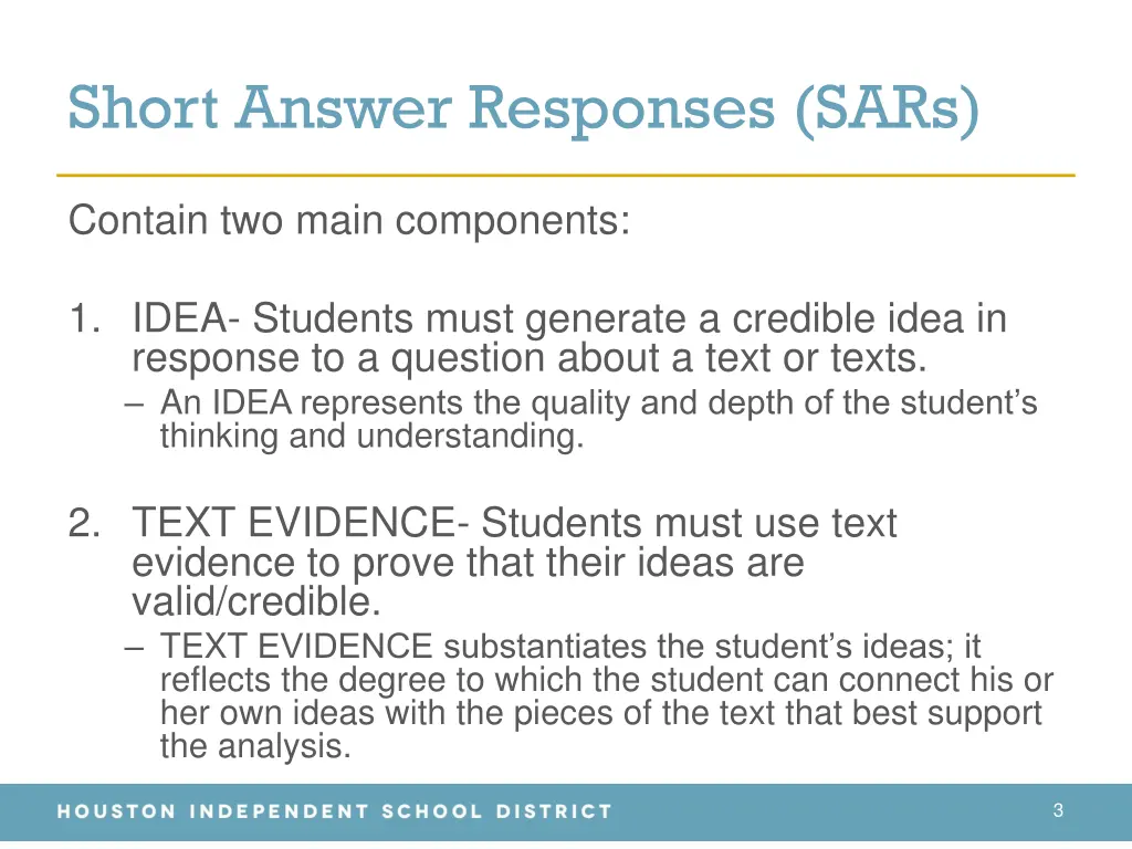 short answer responses sars 1