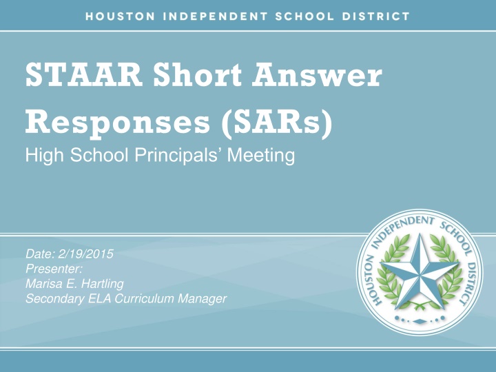 staar short answer responses sars high school