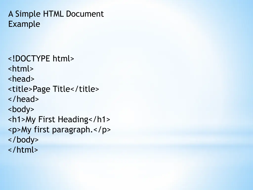 a simple html document example