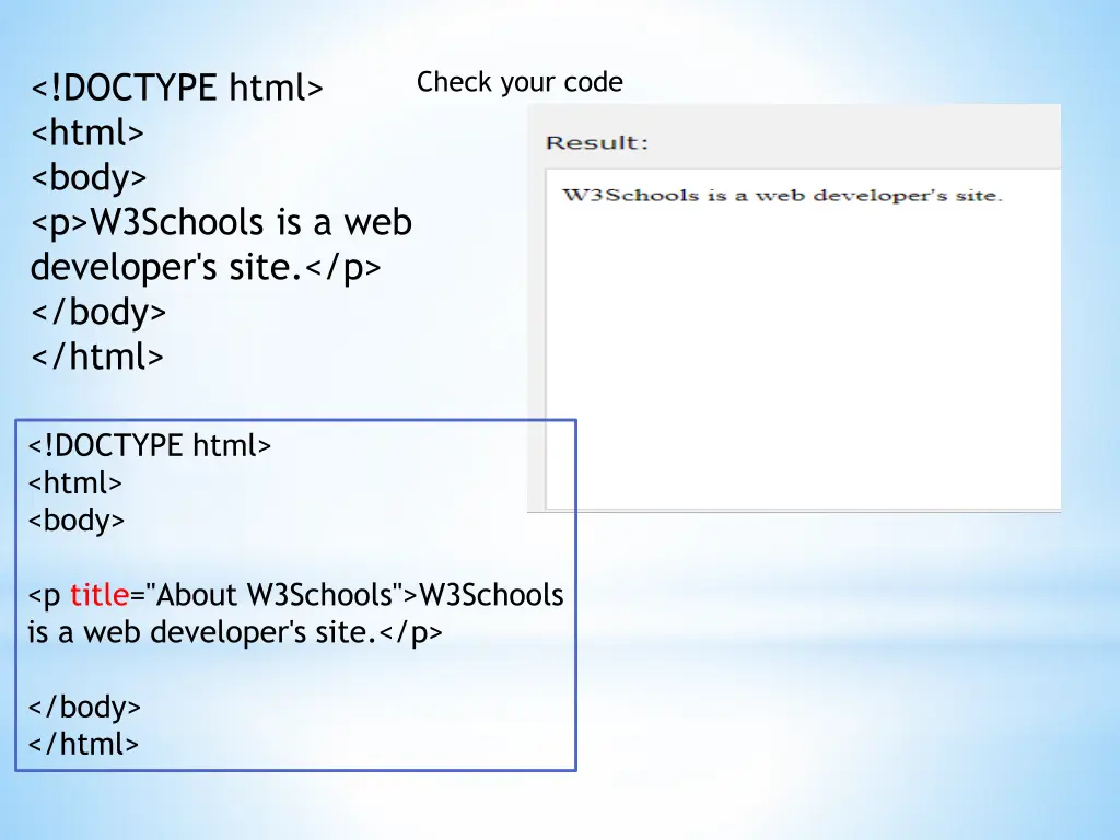check your code